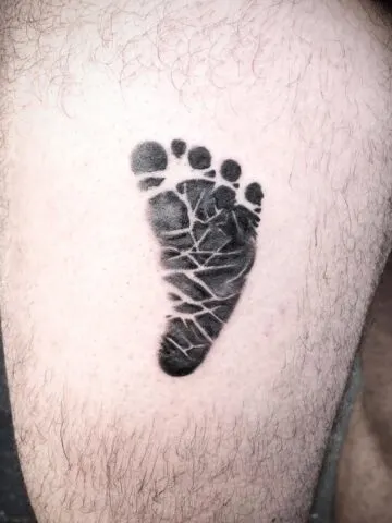 Baby Feet Tattoo Idea