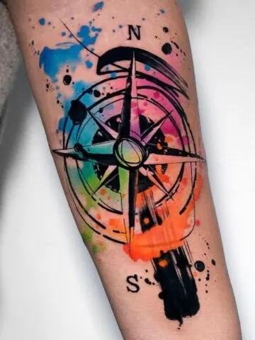 Compass Tattoo Design Ideas