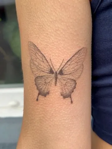 Fine Line Butterfly Tattoo Ideas