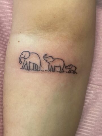Elephant Family Tattoo Ideas