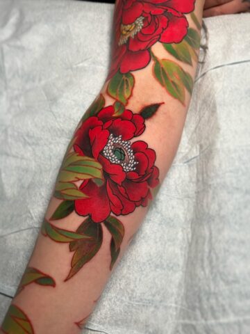 Japanese Peony Tattoo Designs