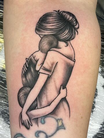 Mom with Kids Tattoo Ideas