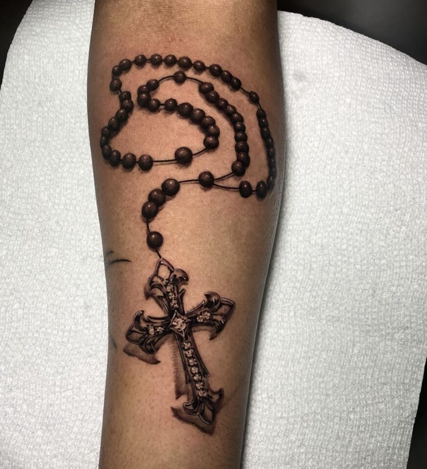 75+ Meaningful Rosary Tattoo Ideas for Faith and Devotion