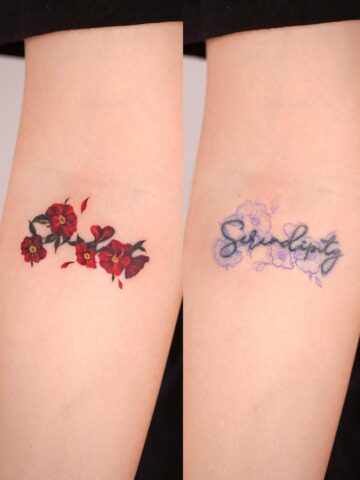 Name Cover up Tattoo Ideas