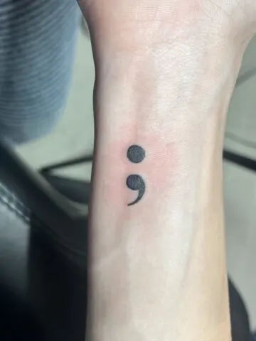 Semi Colon Tattoo Ideas