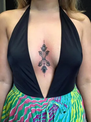 Sternum Tattoo Ideas for Women