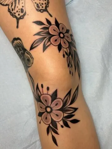Knee Framing Tattoo Designs