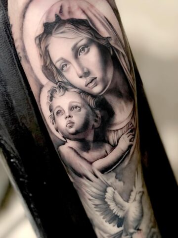 Virgin Mary Tattoo Designs