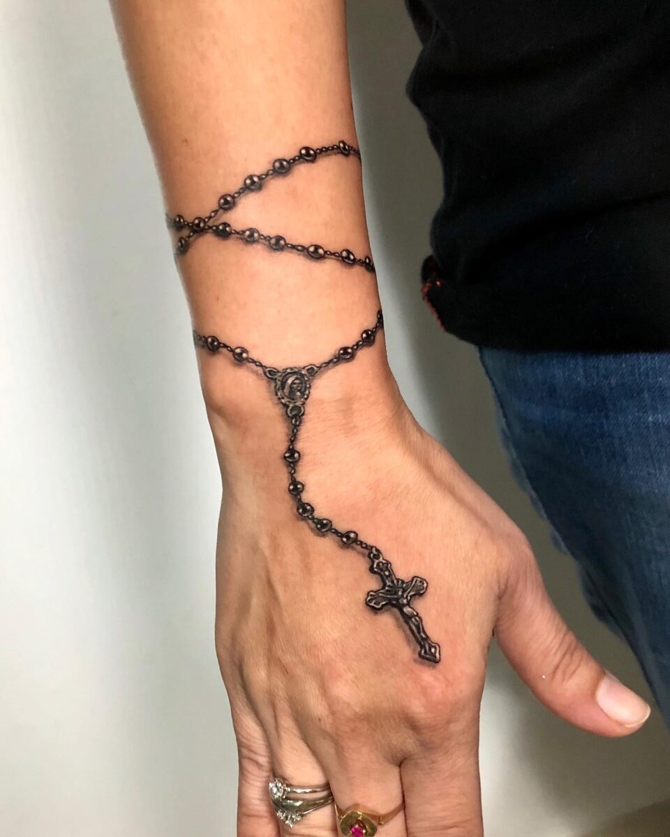 75+ Meaningful Rosary Tattoo Ideas for Faith and Devotion